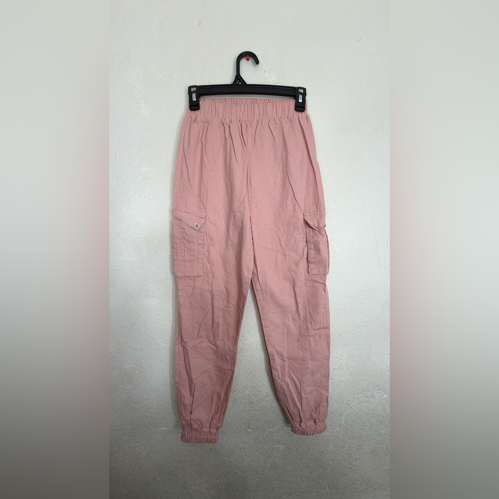 PrettyLittleThing Dusty Pink Cargo Joggers - Size US 2 / UK 6